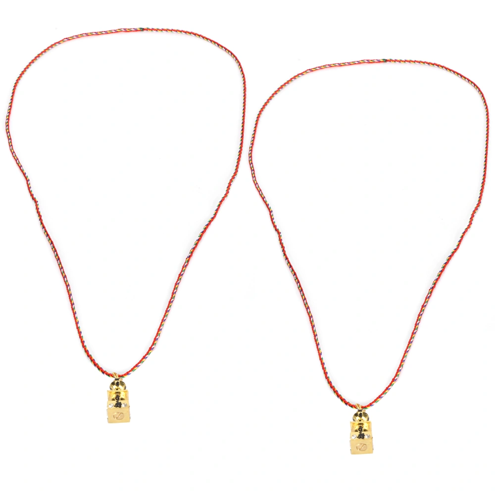 2Pcs Buddhist Pendant Vairocana Stupa Shaped Buddhism Necklace Clothing Bag Accessories