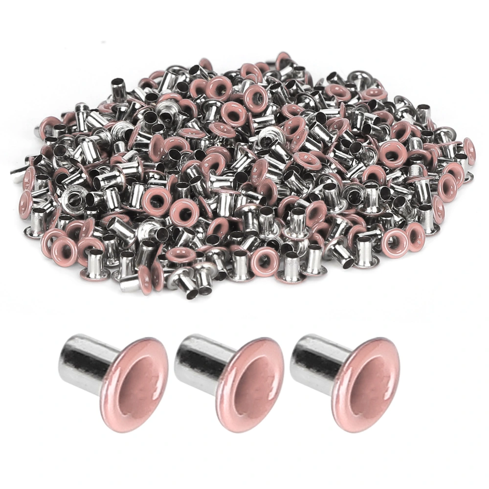 500Pcs Brass Eyelets 2mm Inner Hole Colorful Grommets Kit for Clothing Shoes Bag DIY CraftsPink