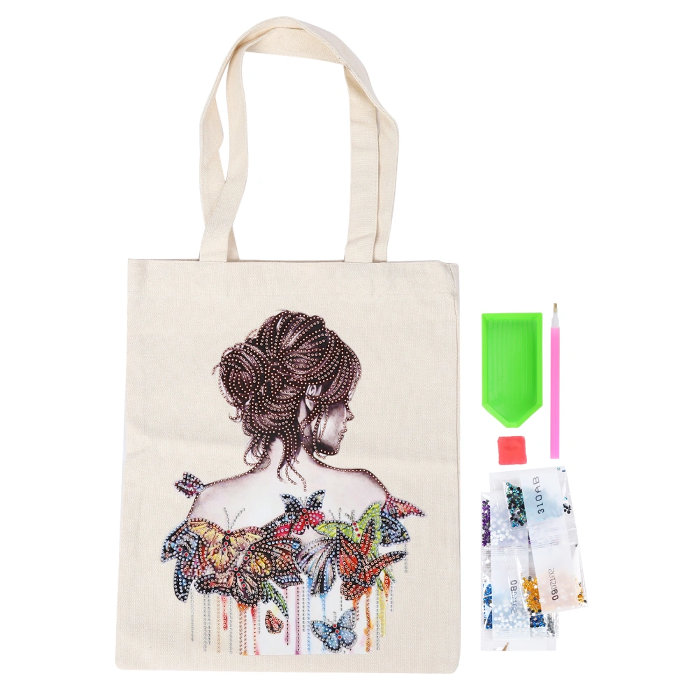 DIY Diamond Painting Shopping Bag Rhinestones Painting Tote Bag with Handles Tool SetBB005