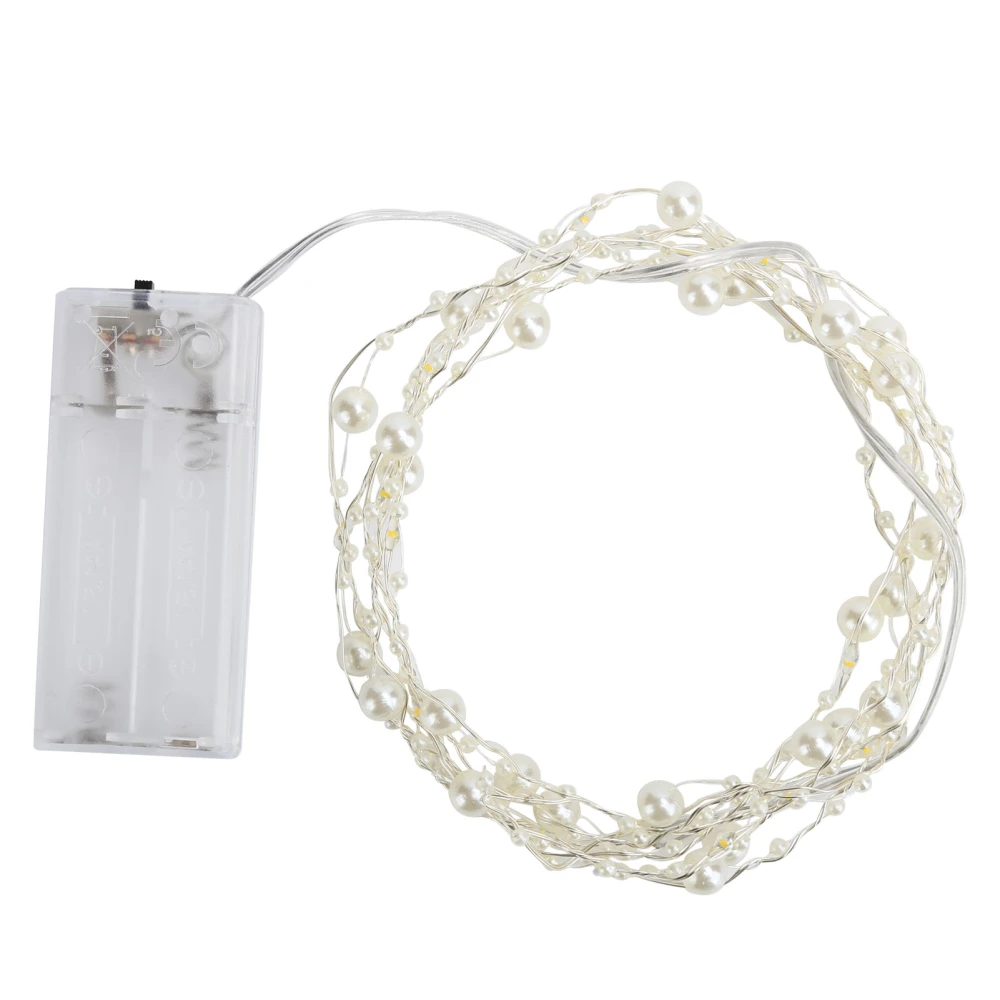 String LED Imitation Pearl Lights Wire Fairy Lights for Furniture/Bed/Window/Stairs