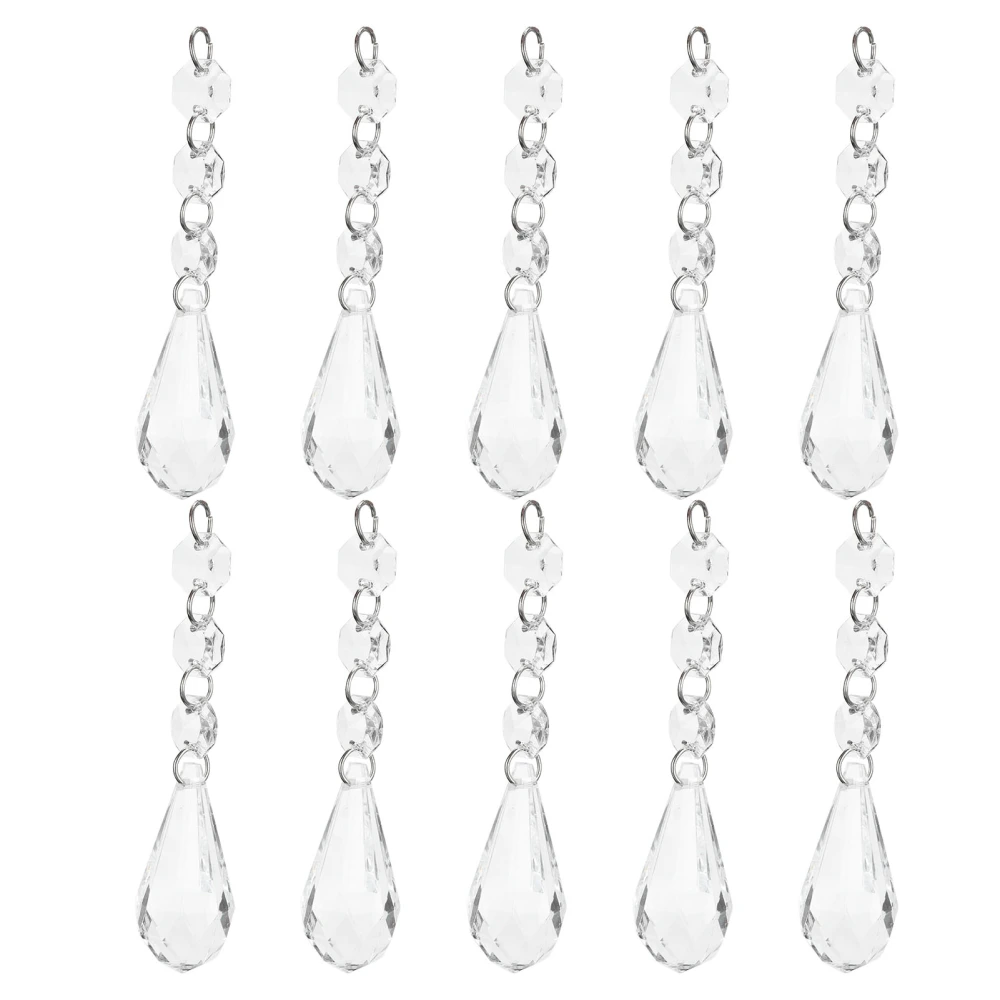 10pcs / bag Acrylic Teardrop Chandelier Pendant Hanging Beads Ceiling Lamp Decoration