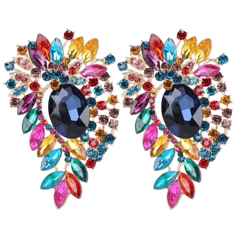 2Pcs Corsage Brooch Fashion Retro Exquisite Alloy Pins Applique Clothing AccessoriesColorful