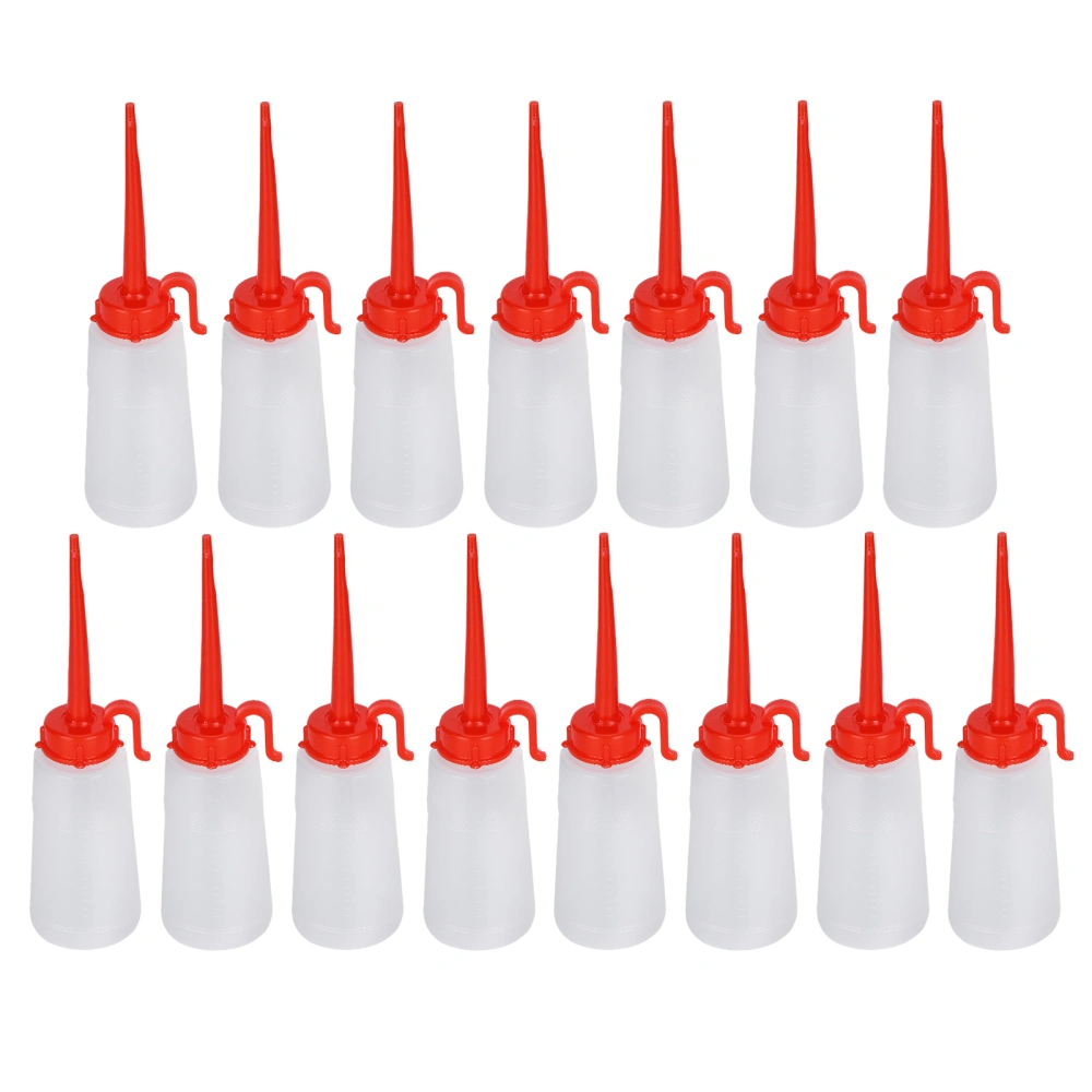 15Pcs 150ml Sewing Machine Oil Can Plastic Bottle Dispenser Oiler Transparent for Liquid