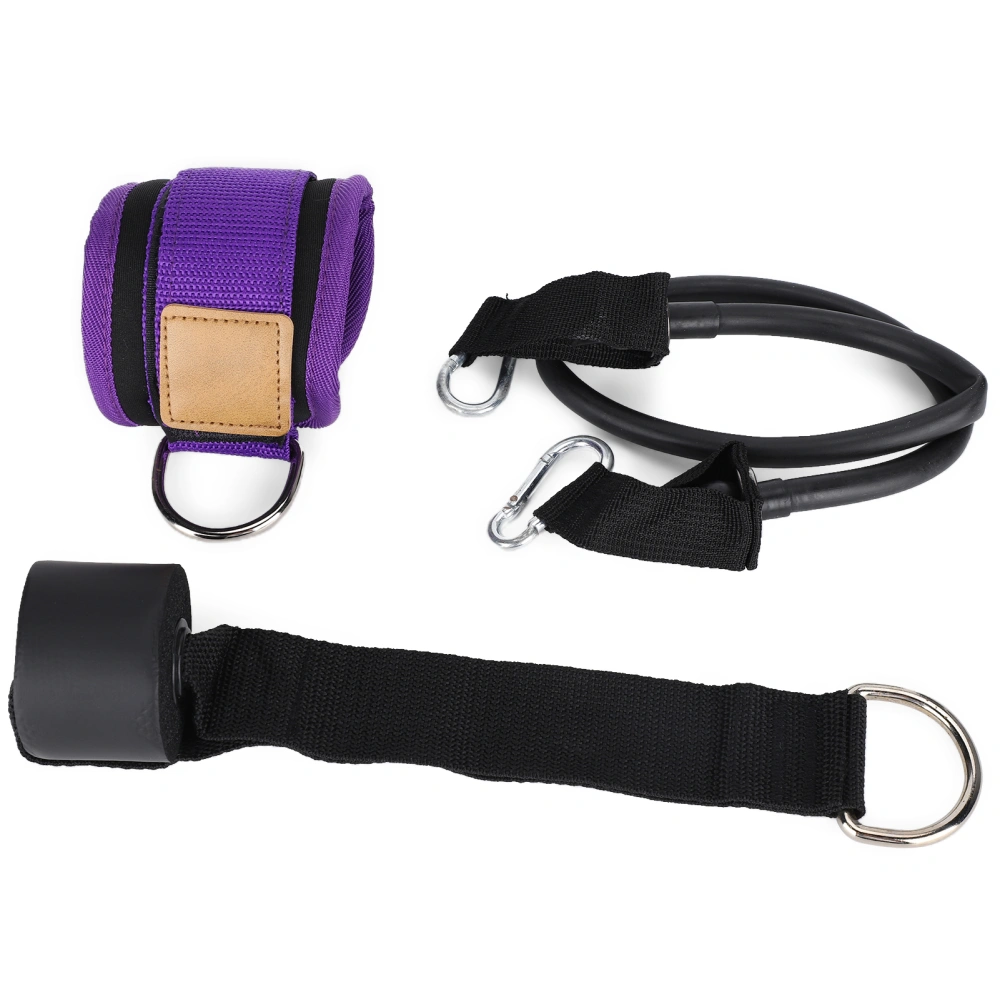 Fitness Elastic Bands for Physical Education Classes Legs Training with Ankle Ring BucklePurple