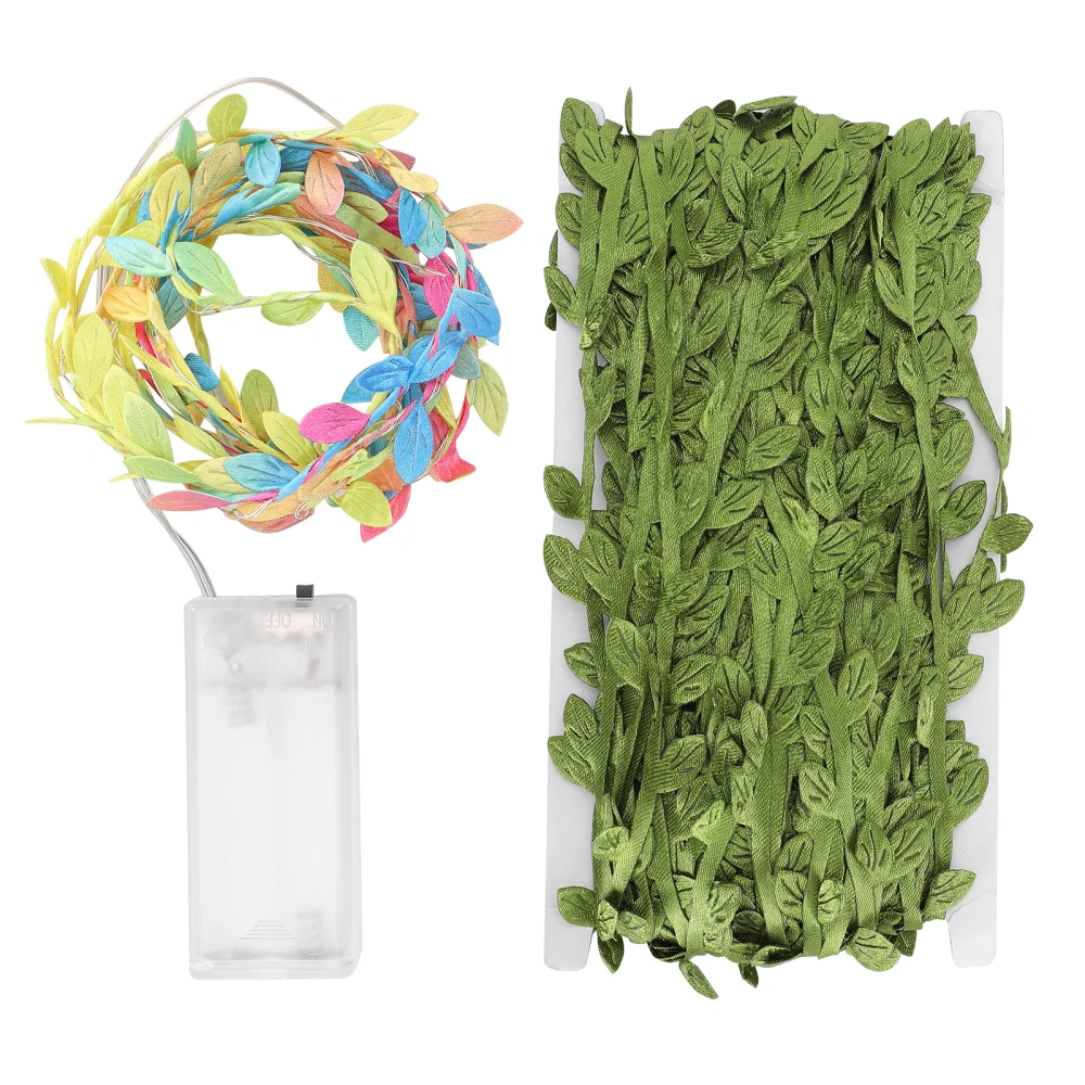 Household LED Ribbon String Light DIY Green Artificial Vines Wedding Party Decoration