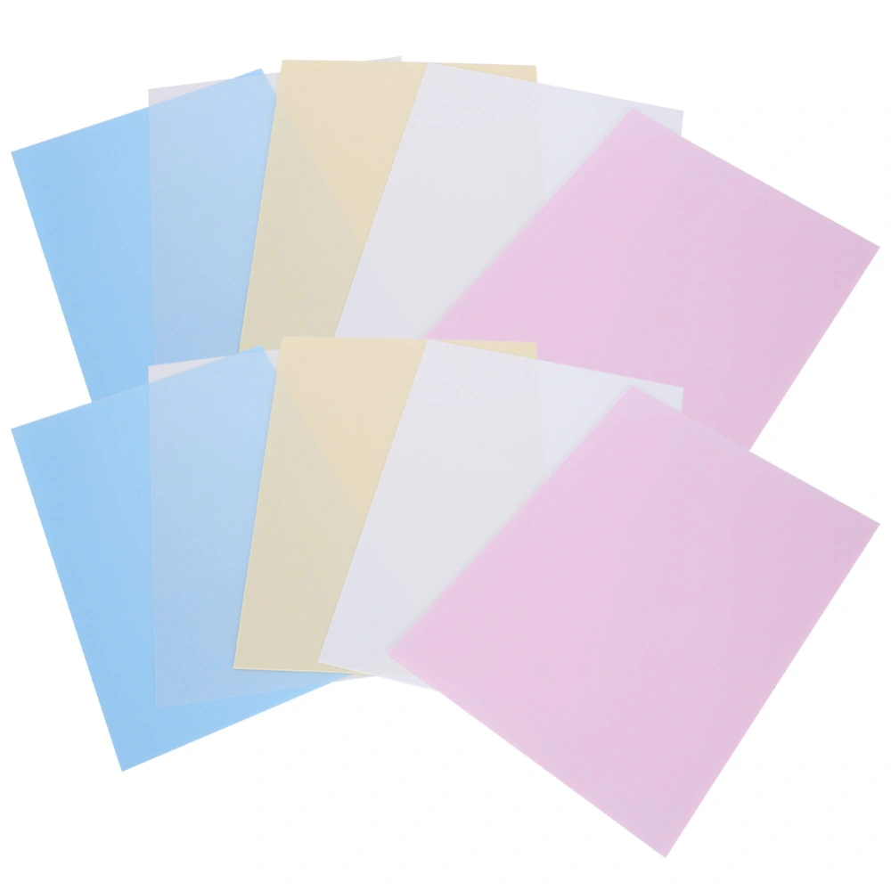 10Pcs Shrink Film Frosted Heat Shrinkable Colored Pencials Hand‑Painted DIY Sheet