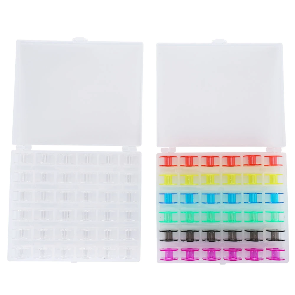 Plastic Hollow Bobbin Household Sewing Machine Color Bobbin with White Box Order ThirtyEight