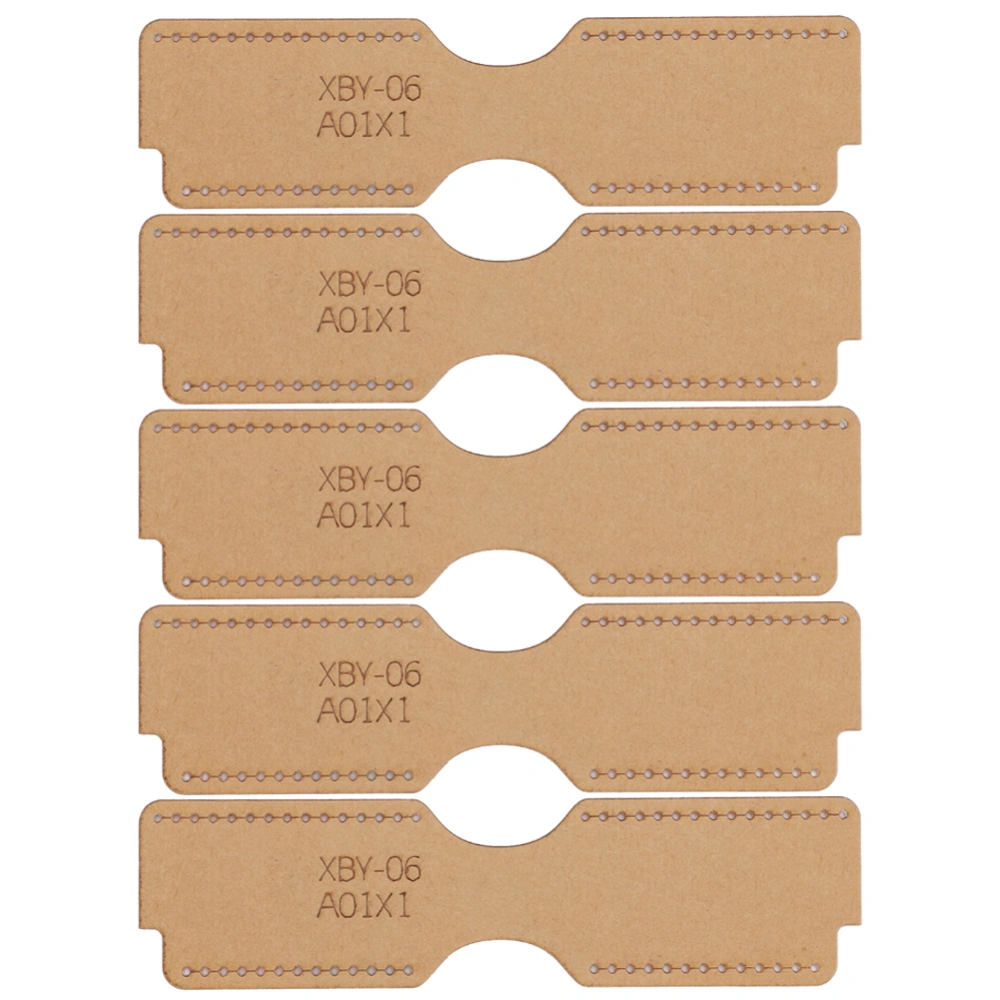 5Pcs Leather Acrylic Template DIY Hand&#8209;Made Craft Lighter Wrap Pattern Stencil Tools
