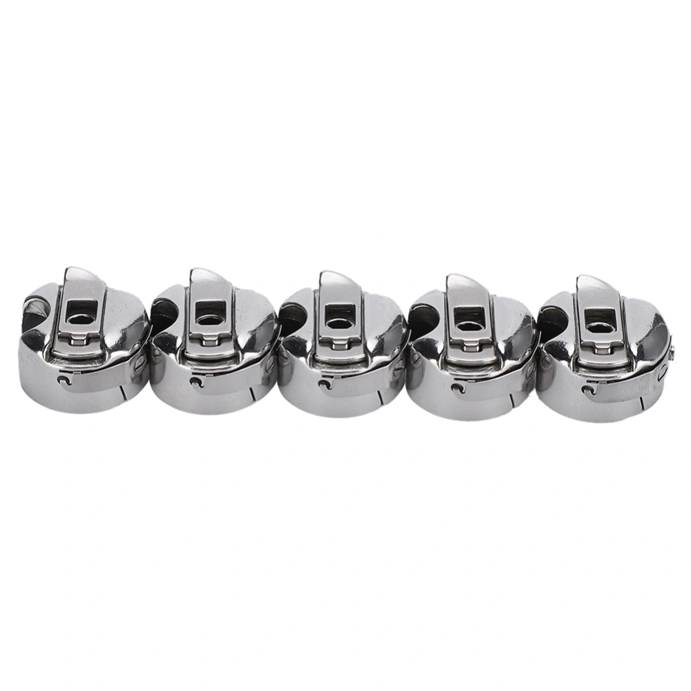 5pcs Sewing Machine Bobbin Cases Metal Embroidery Bobbin Cases for Front Loading