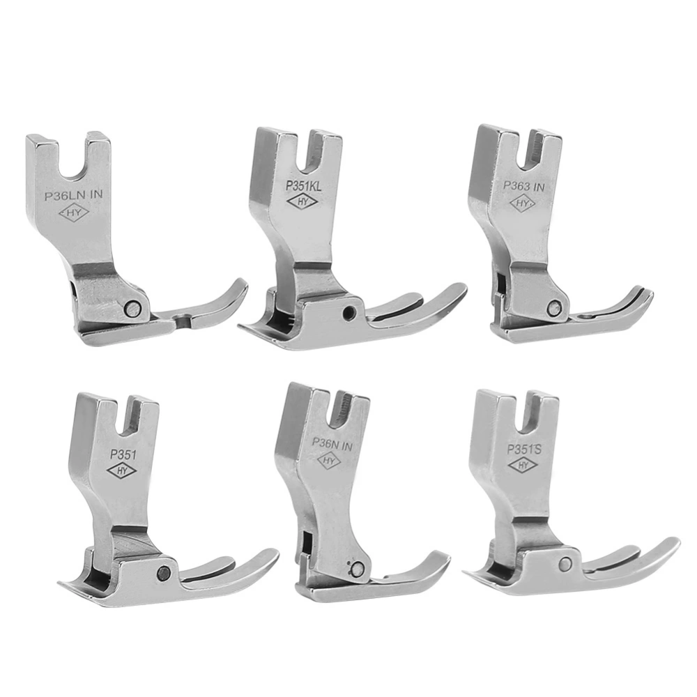 6PCs Presser Foot Single Needle Sewing Machine Accessories Industrial Spare Parts Steel