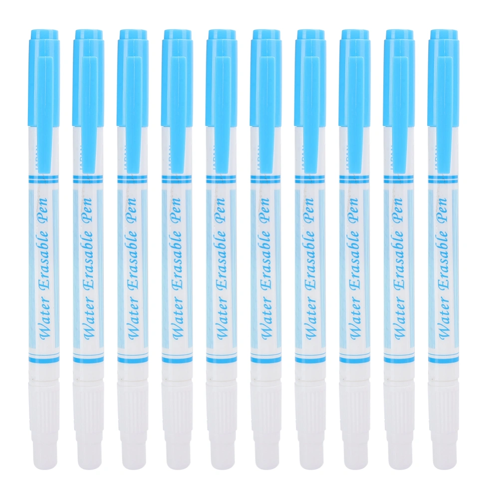 10pcs Double Head Water Erasable Pen Fabric Marker Tailoring Tool AccessoriesBlue