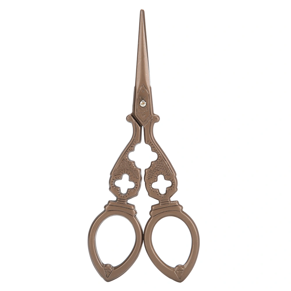 Cutting Scissor Medium Gourd Shape Retro Stainless Steel Material Embroidery DIY Hand Made(Tawny )