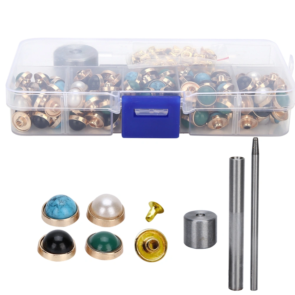 Color Rivets DIY Materials Set Leather Products Shoes Hats Clothing Resin Accessories 10mm