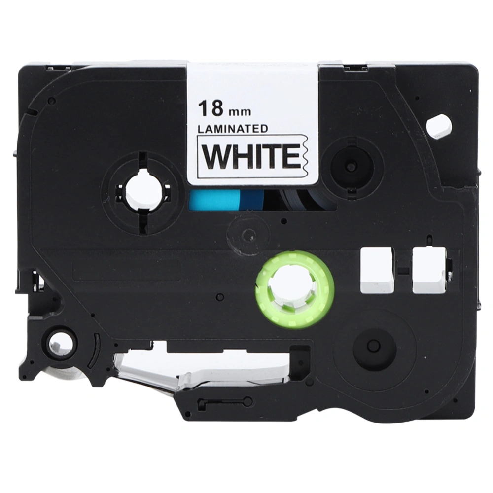 18mm Label Maker Laminated Tape Black on White for Brother TZe-241/641 PT-18Rz PT E300