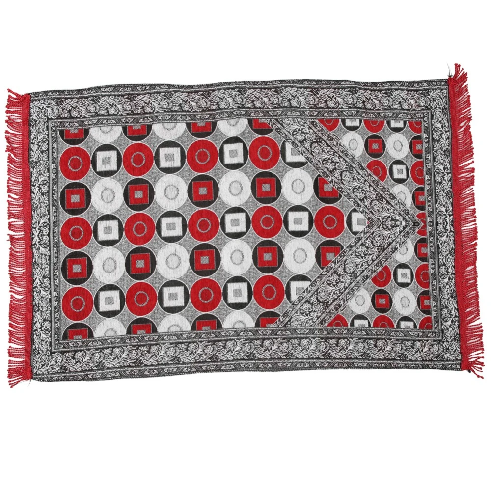 Muslim Prayer Mat Thin Portable Cotton Rectangle Blanket Supplies for Home Living RoomRed