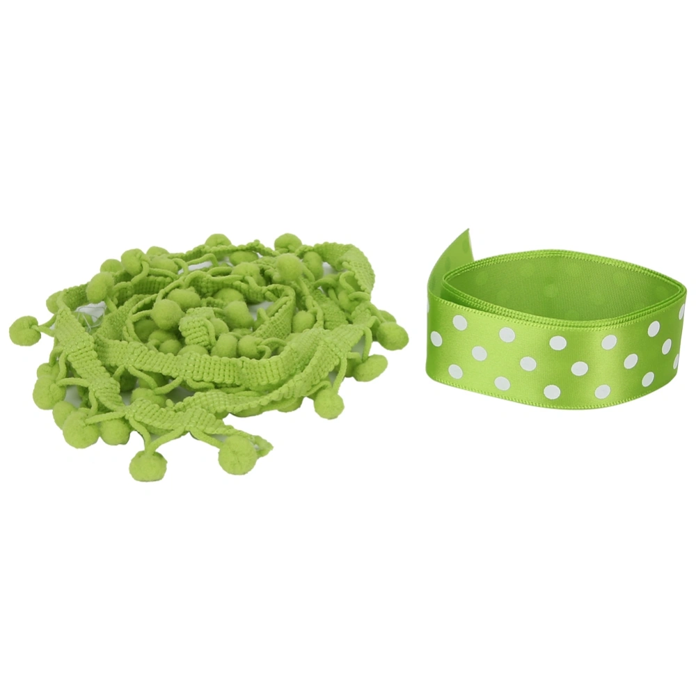 2Pcs 25mm Ribbon/10mm Ball Print Ribbon DIY Gift Wrapping Material Clothing Ornament AccessoryType 3