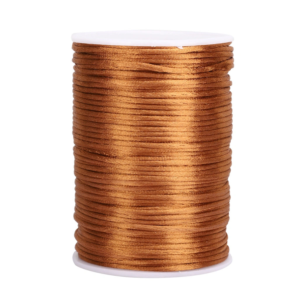 Durable Nylon Satin Cord Chinese Knotting Decoration Wire for Jewelry Making Sewing KnittingMiddle Coffee