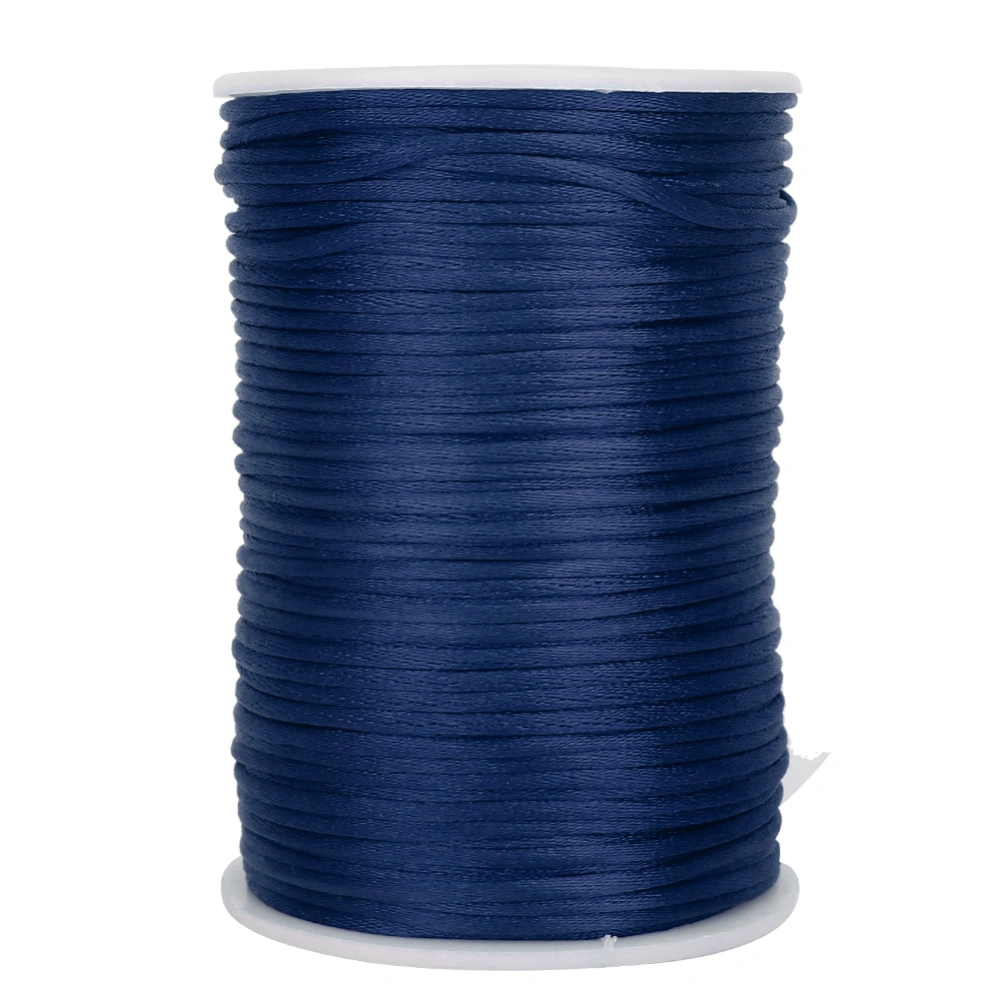 6.5cm Nylon Braided Satin Cord for Chinese Knotting Jewelry Making DIY Cords Craft DecorationNavy