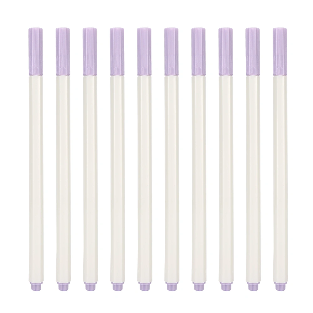 10PCS 6551BR Soft Head Brush Calligraphy Pen Painting Marker Metallic Pearl Color for Album DIY Decoration DoodlePurple