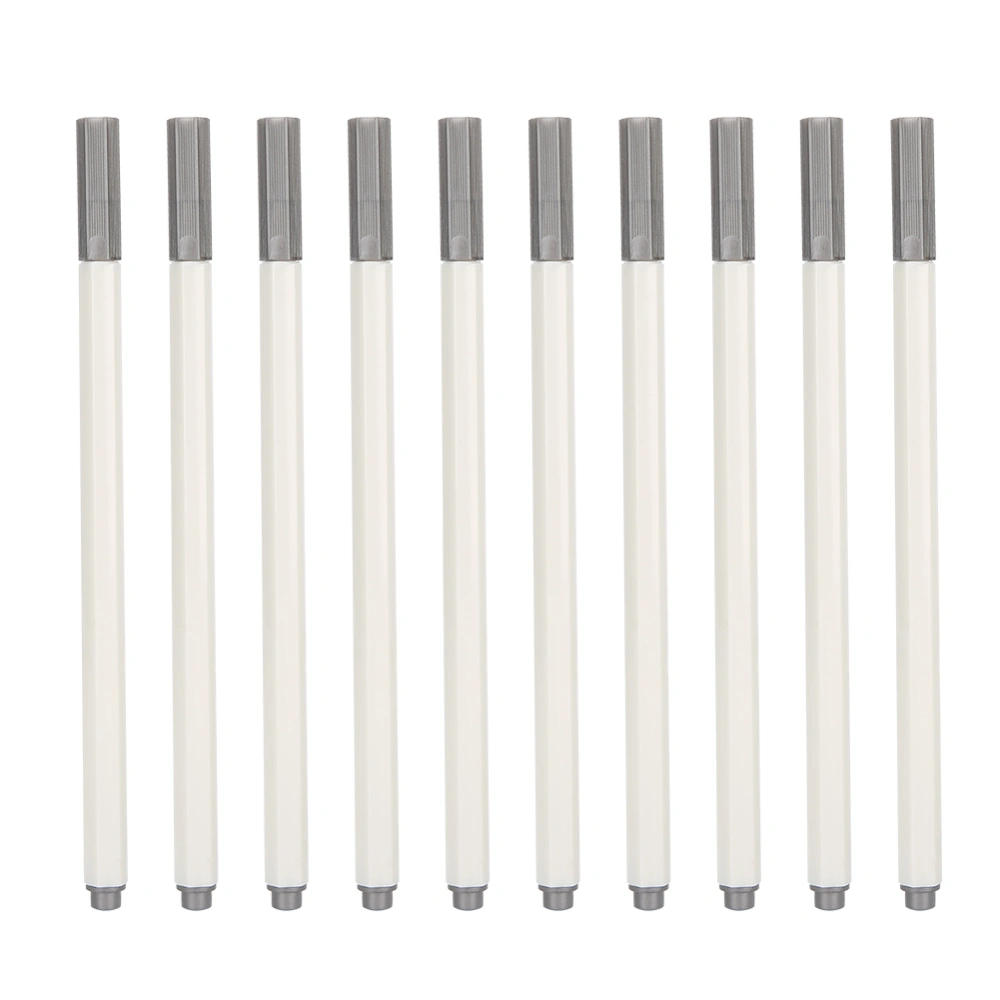 10PCS 6551BR Soft Head Brush Calligraphy Pen Painting Marker Metallic Pearl Color for Album DIY Decoration DoodleSilver