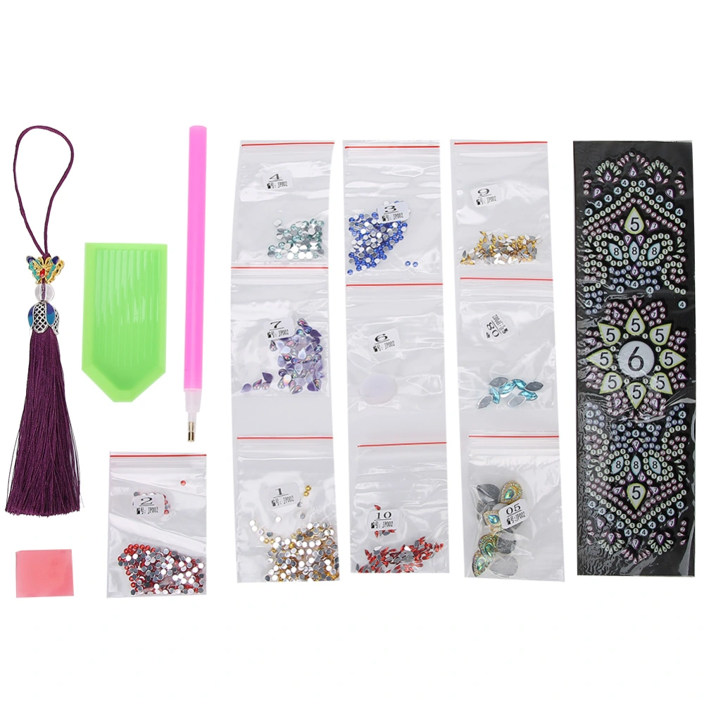 Flowers Pattern Diamond Painting Tassel Bookmark for DIY Gift Book Decoration