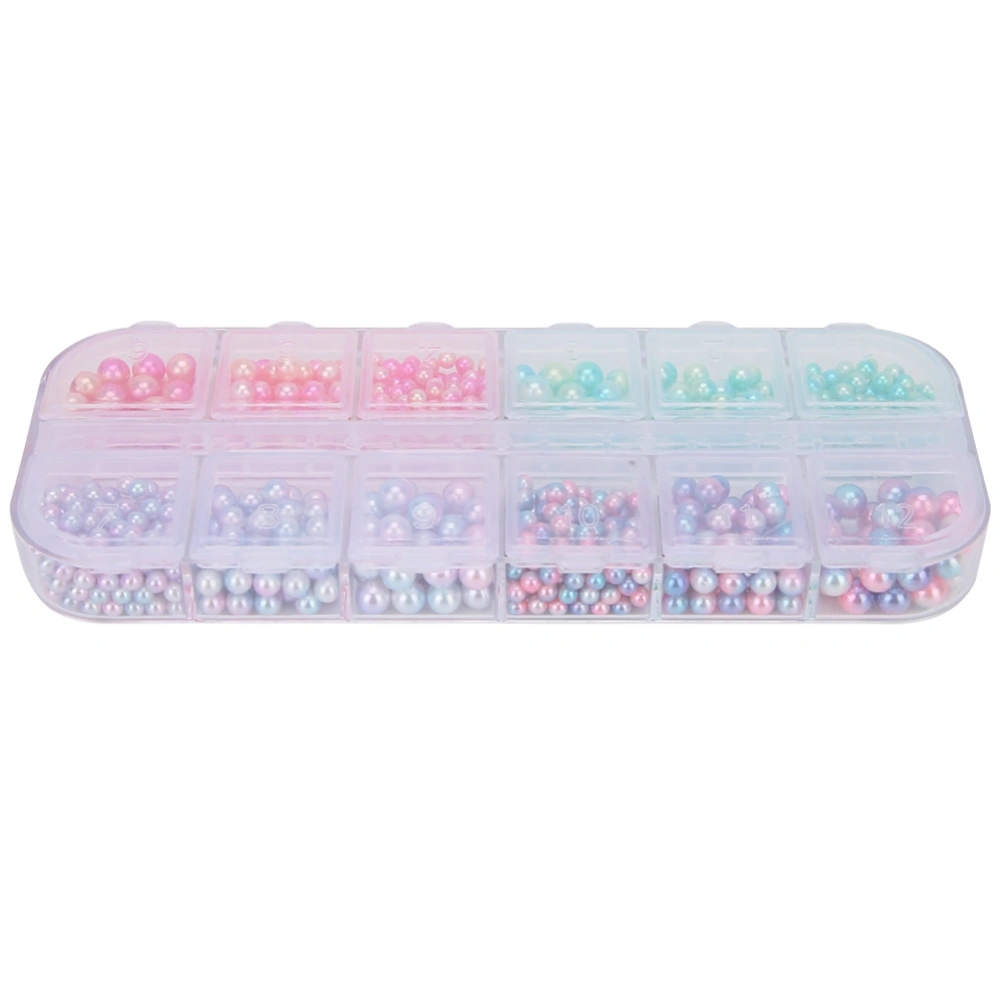 Round Shape Faux Pearl Beads No Hole Artificial ABS Beads Clothing Jewelry DIY AccessoriesType 1 (650Pcs)