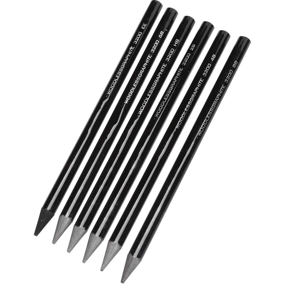 6Pcs Carbon Sketch Pen Professional Wood Painting Pencil Stationery Art Supplies 2B/4B/6B/8B/EE/HB