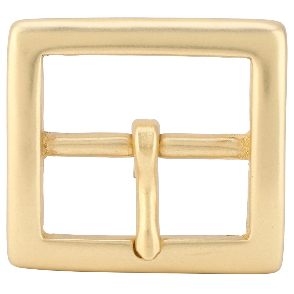 Brass Belt Buckle Single Pin End Bar Heel Gold Leather Craft Bag Hardware Accessories 40x56mm