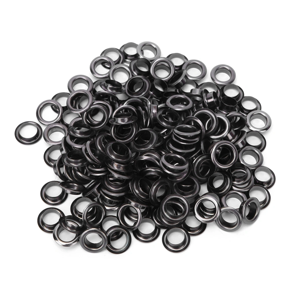 100 Sets 8mm Grommet Kit Metal Eyelets Rivets Brass Eyelet Shoes Bag Clothes AccessoriesGun Color