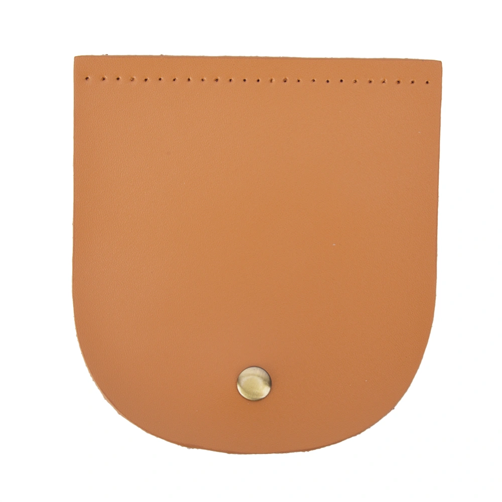 Bag Flip Cover Split Leather Magnetic Buckle DIY Hand Made Handbag Parts with Bronze Accessories 12.6x13.7cm(Brown Yellow )