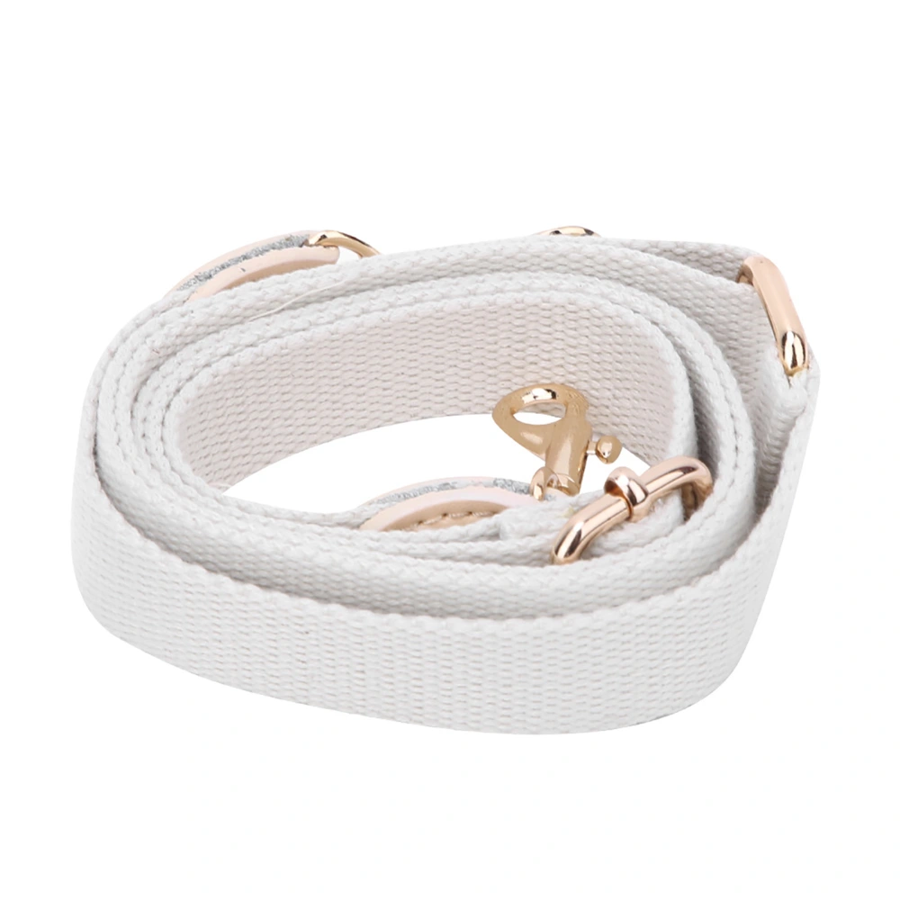 Handmade DIY Luggage Parts Adjustable Crossbody Bag Leather Strap for CBD065-066(Creamy White )