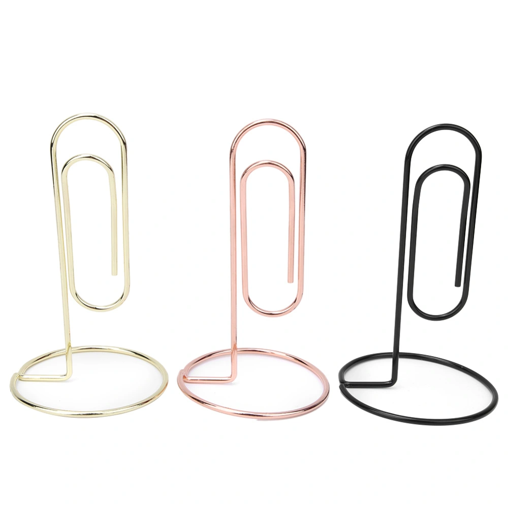 3PCS Metal Memo Clip Holder Table Number Name Card Holder Office Desk Organizer