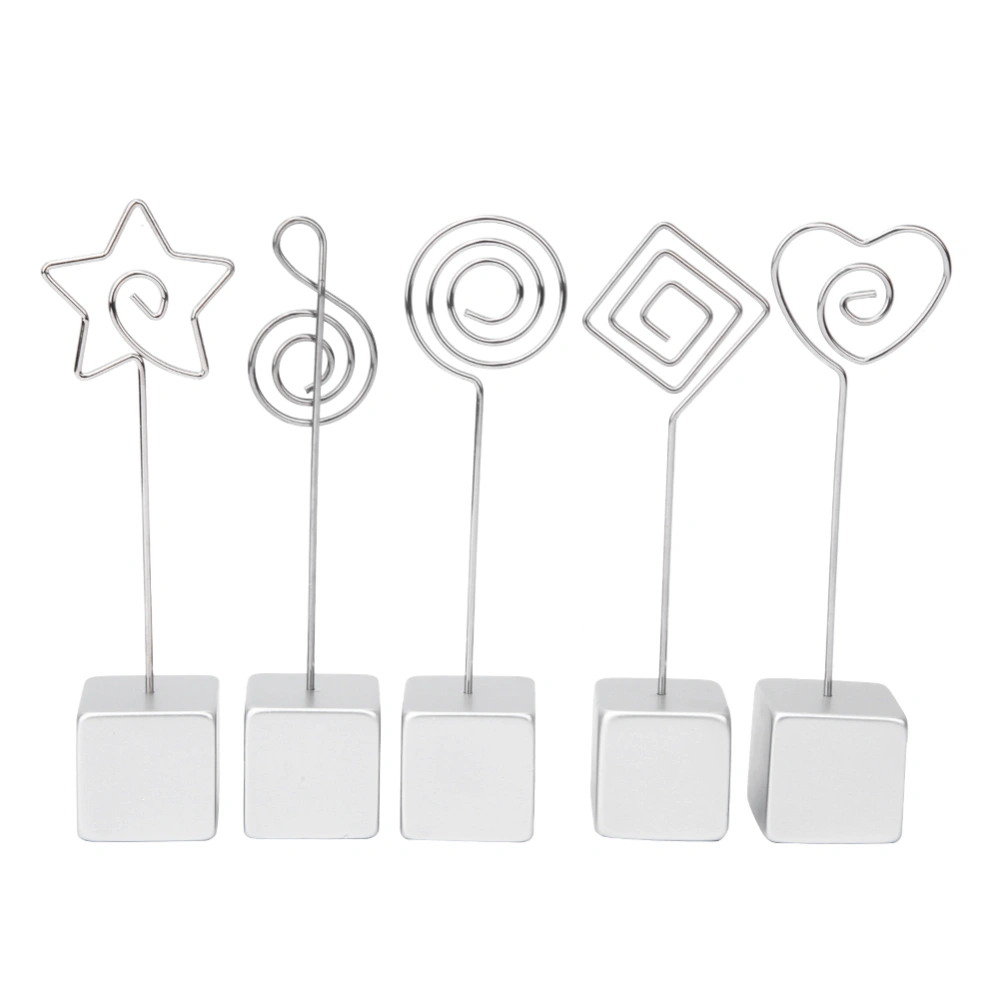 5PCS Memo Card Clip Holder Picture Note Table Number Stand Office Stationery SuppliesWhite