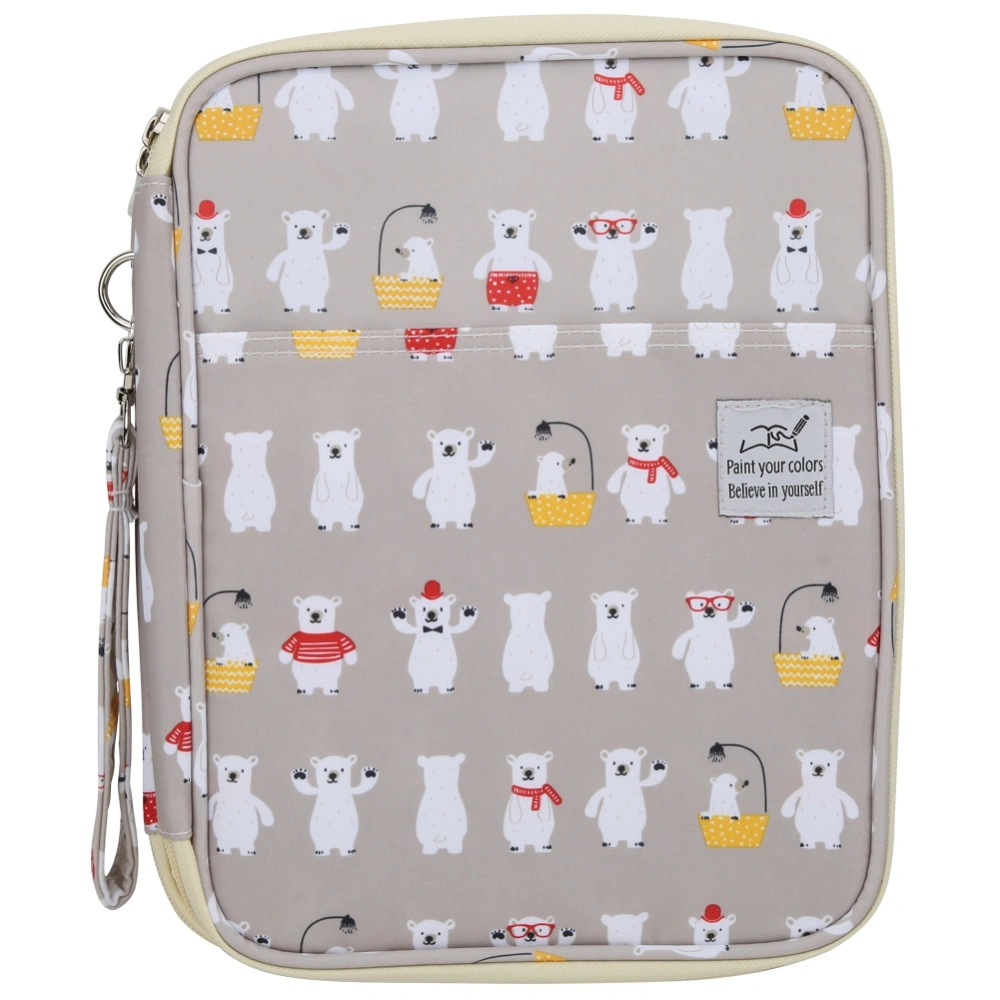Colored Pencil Storage Bag Sketch Painting Pencil Case Organizer Art SuppliesBathing Bear 192 Color