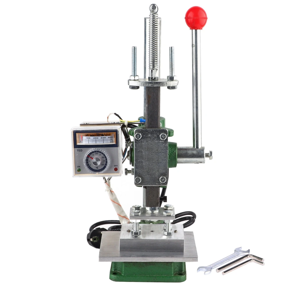 Hot Foil Stamping Machine Portable Leather Craft Pressing Manual Heat Press ToolM EU Plug 220V