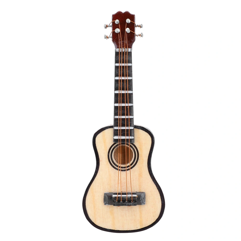 Basswood G Guitar Shaped Ornament 3 Dimensional Refrigerator Ornament Accessory 8cm