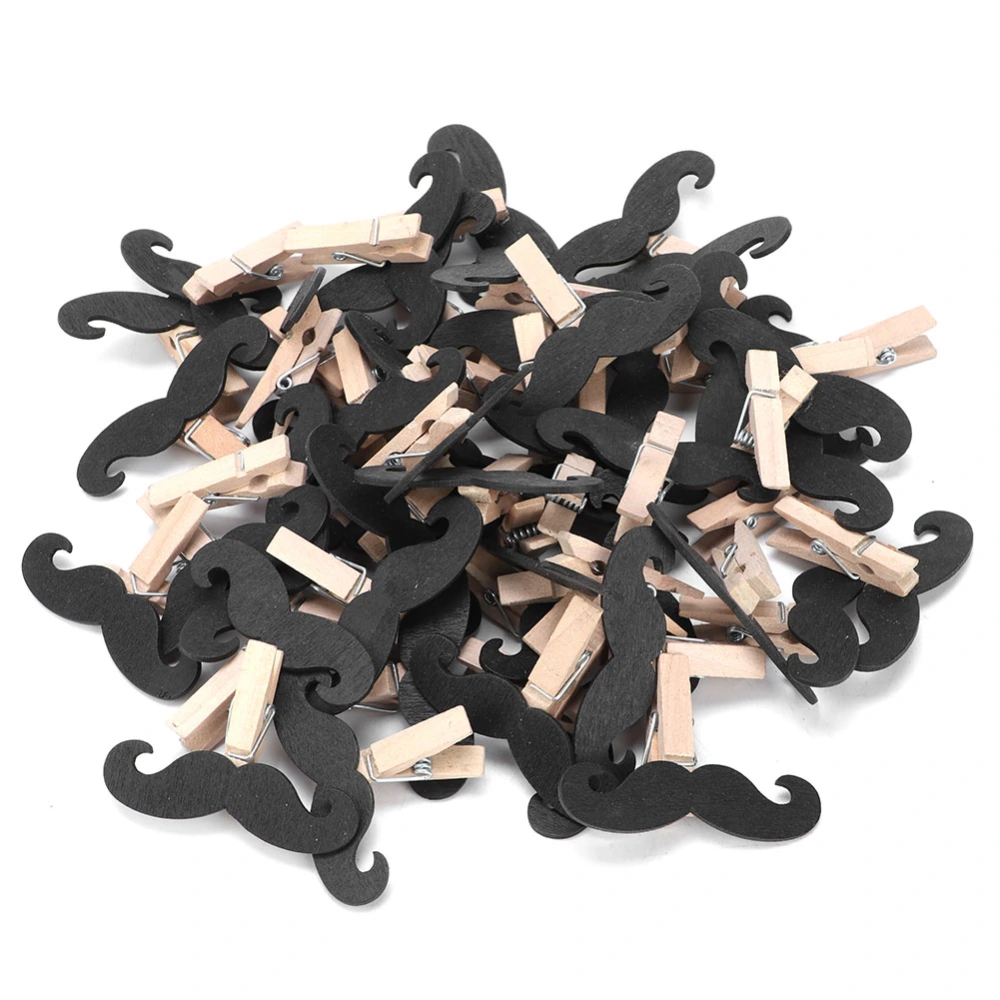 50Pcs Craft Clip Beard Shape DIY HandMade Home Decoration Craft Gifts