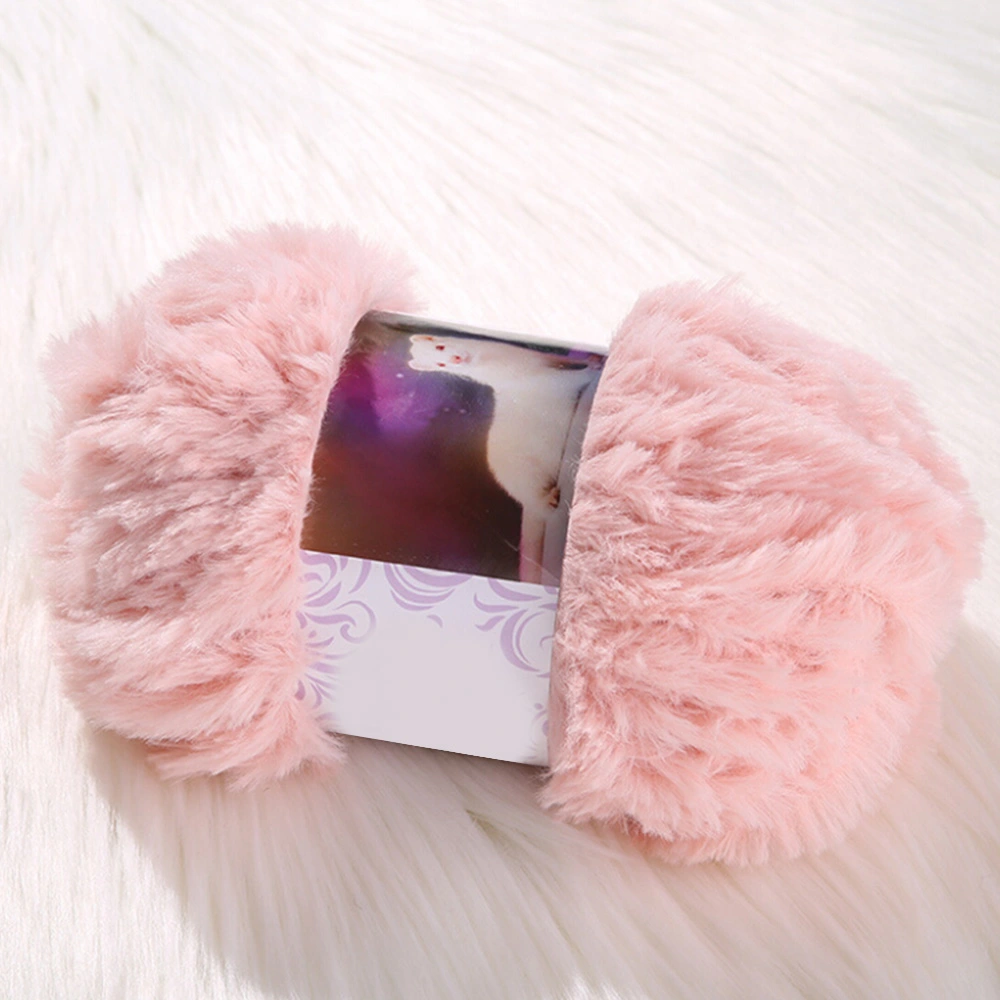 Thick Chenille Yarn Soft Skin Friendly Bulky Fluffy Knitting Yarn for Crocheting Blanket Creamy Pink