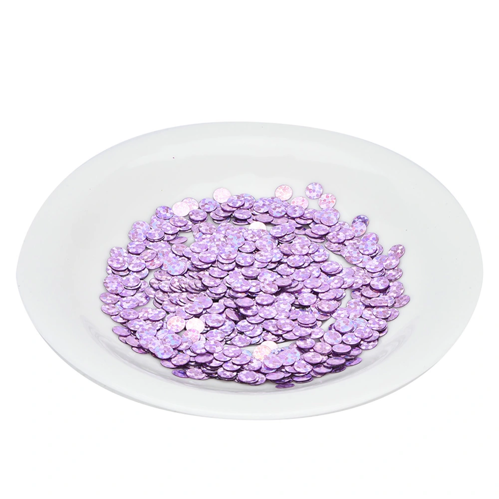 50G DIY PVC No Hole Circular Sequined Stage Wedding Clothes Supplies(Laser Pink Purple 2mm)