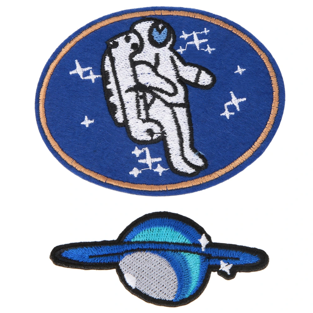 6Pcs DIY Hand-made Rocket Planet Pattern Sewing Clothes Embroidery Patches Accessories #2