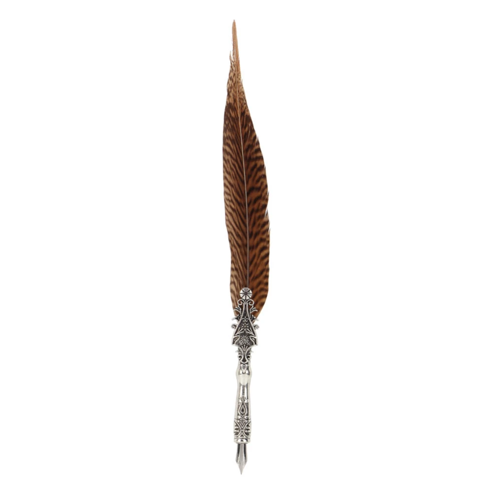 Vintage European Feather Fountain Pen Sign Pen Calligraphy Quill Dip Pen Home Decor Gift (03#)
