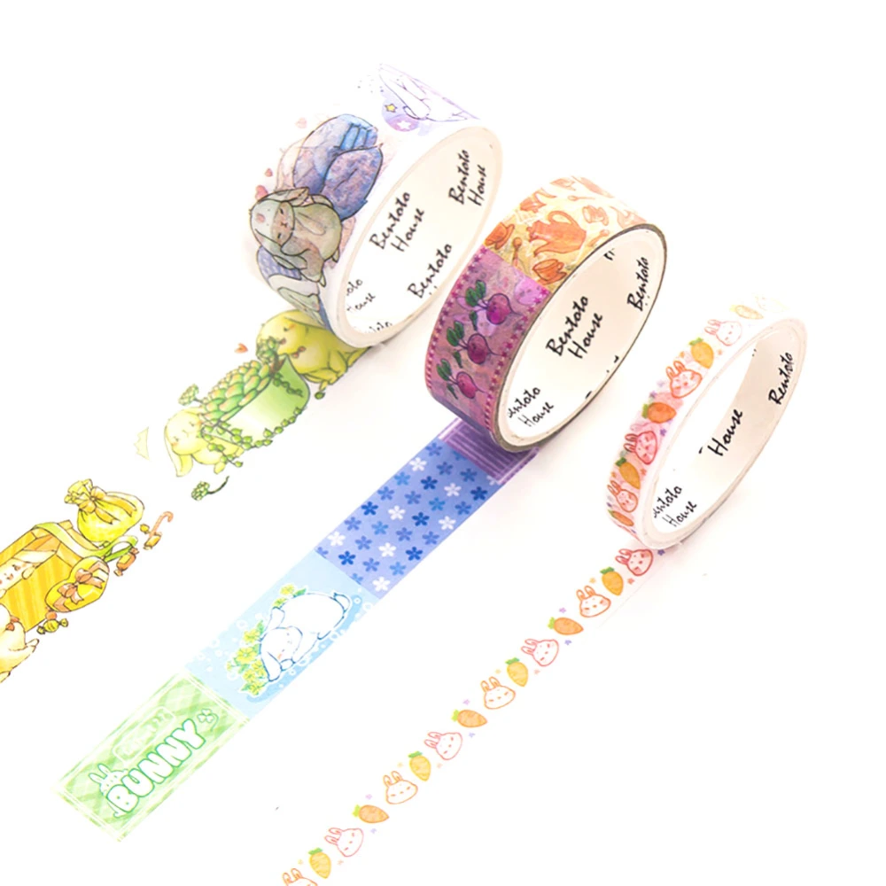 3 Rolls 3 Meters Lovely Animals Pattern Washi Paper Tape DIY Decoration #4