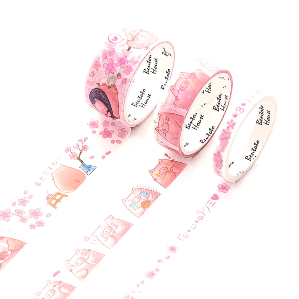 3 Rolls 3 Meters Lovely Animals Pattern Washi Paper Tape DIY Decoration #2