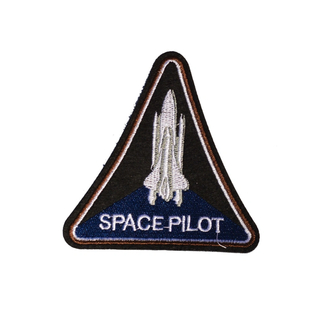 2pcs Space Flight Embroidery Cloth Paste Iron on Patch DIY Clothing Decoration Applique (#5)