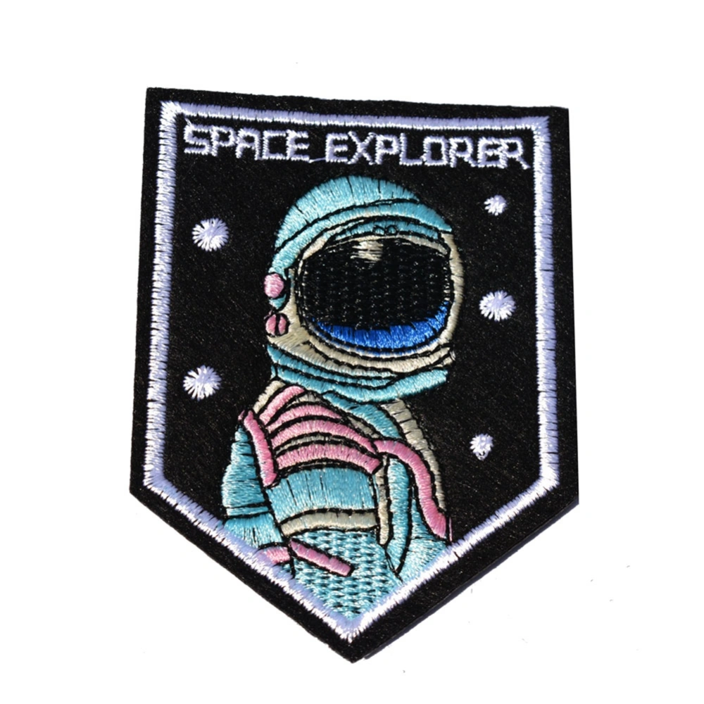 2pcs Space Flight Embroidery Cloth Paste Iron-on Patch DIY Clothing Decoration Applique (#2)