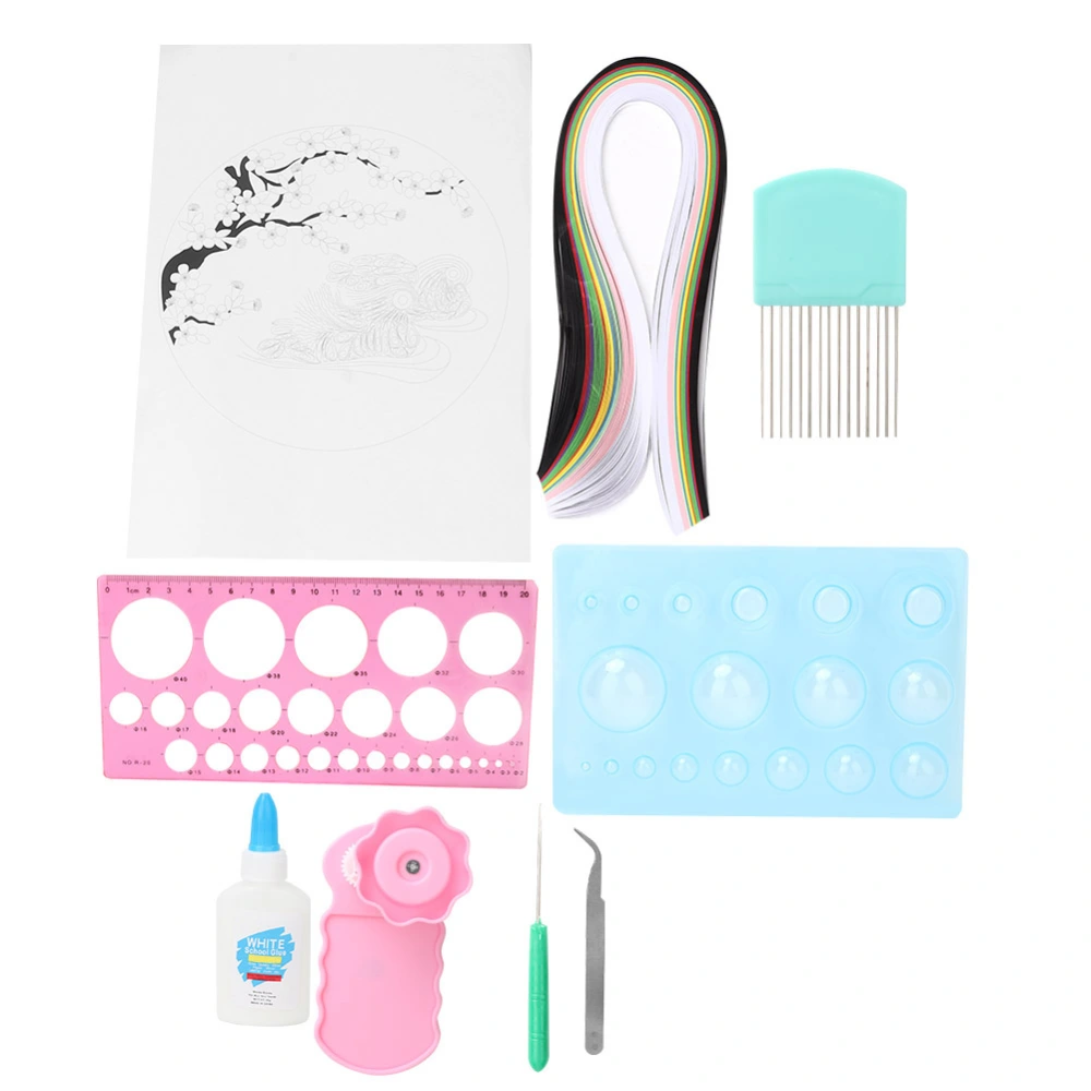 DIY Handcraft Patterns Paper Quilling Set Children Interest Cultivation Quilling Paper Tool Kit