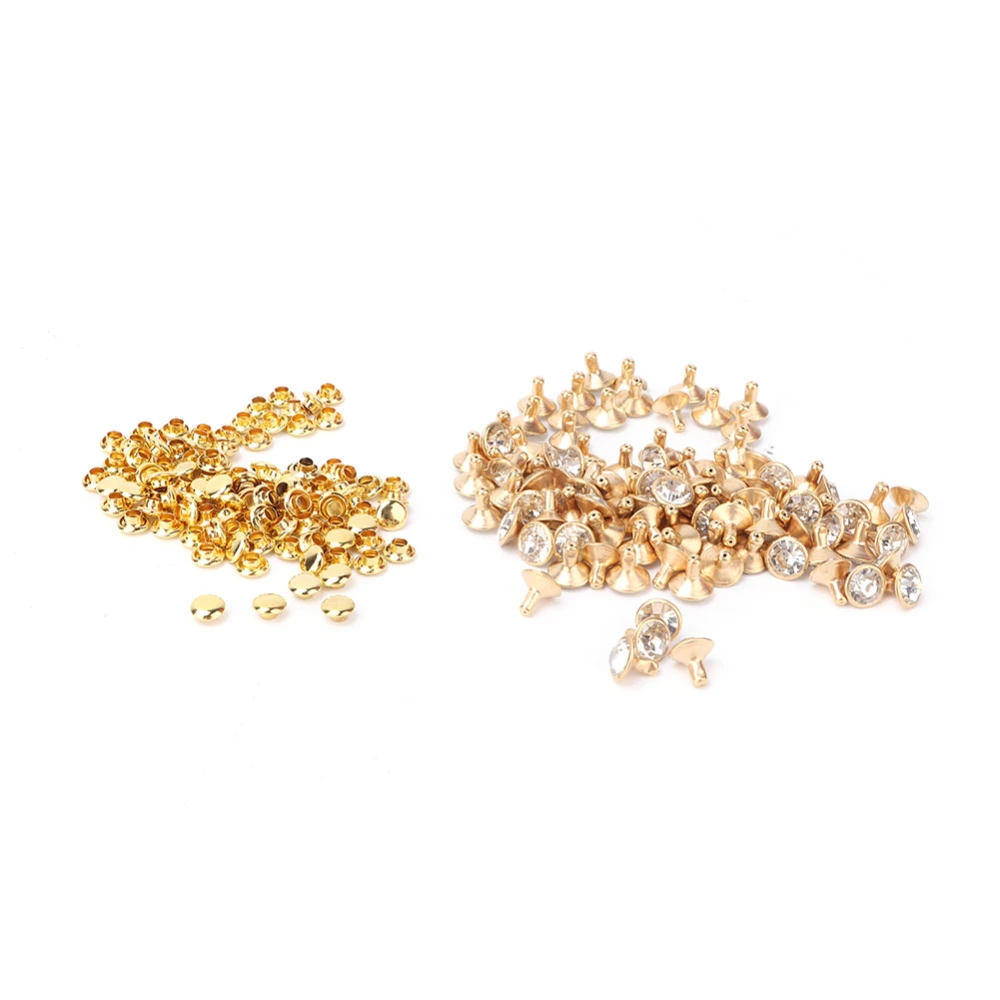 Cloth Crystal Inlay Rapid Rivets 12mm Spots Studs Cap for DIY Leather Craft Decoration(#3)