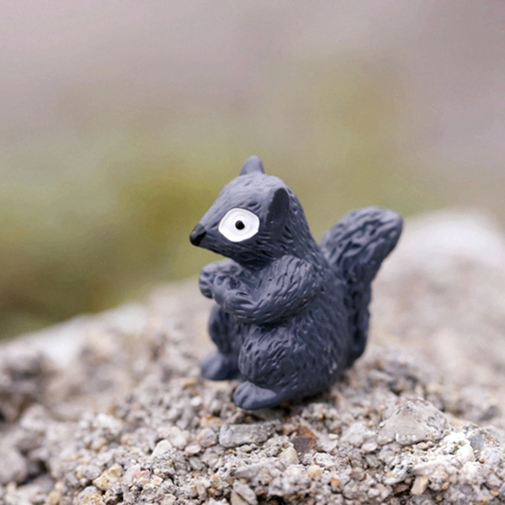 20Pcs Squirrel Decorations Resin Hand Painted Gardening Props Animal Ornaments