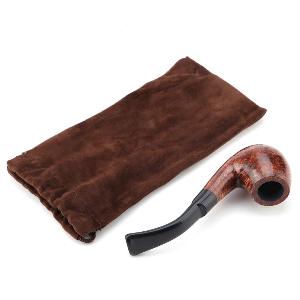 3mm Mini Smooth/Carving Briar Tobacco Pipe Portable Smoking Cigarette Pipe(smooth)