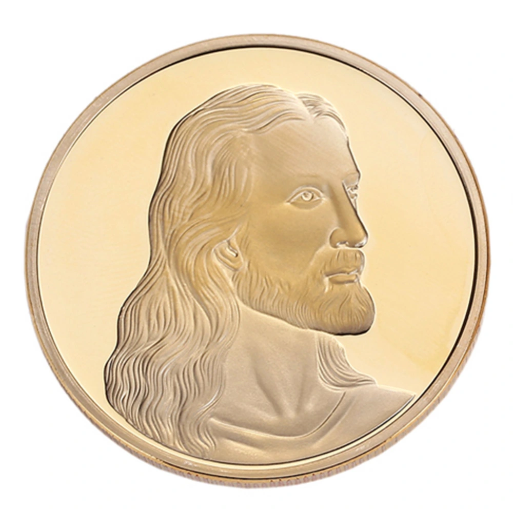 Golden Pattern Collectible Metal Coin Commemorative Token Souvenir Art Collection